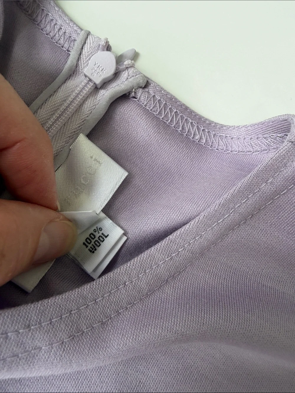 Ralph Rucci Lilac Wool Knit Long-Sleeve Top M